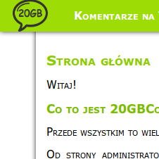 System komentarzy 20gb.pl